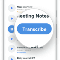 transcribe recording to text app